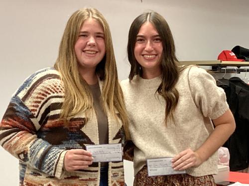 Scholarship Winners Taylor Baker and Tess Pringnitz