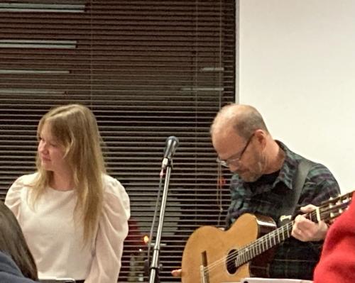 Musicians Aubre Weller and Guitar Tony Ross.